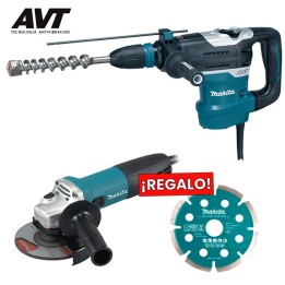Martillo Combinado Makita HR4013C. Amoladora Makita GA5030R